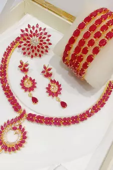 Red bangles-and-bracelets
