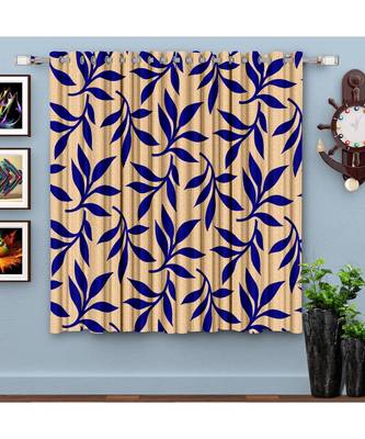 A Blue Printed  Polyester Window Curtain 1