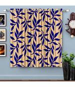 A Blue Printed  Polyester Window Curtain