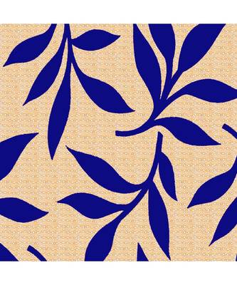 A Blue Printed  Polyester Window Curtain 2