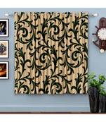 A Green Printed  Polyester Window Curtain