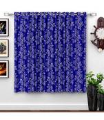 A Blue Printed  Polyester Window Curtain
