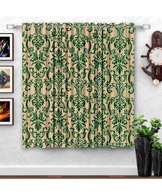 A Green Printed  Polyester Window Curtain 1