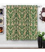 A Green Printed  Polyester Window Curtain