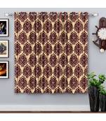 A Maroon Printed  Polyester Window Curtain