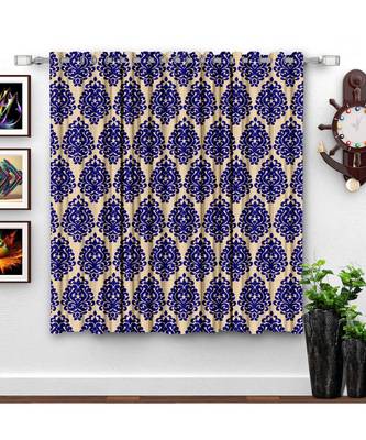 A Blue Printed  Polyester Window Curtain 1