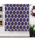 A Blue Printed  Polyester Window Curtain