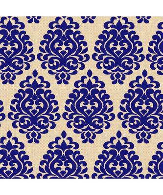 A Blue Printed  Polyester Window Curtain 2