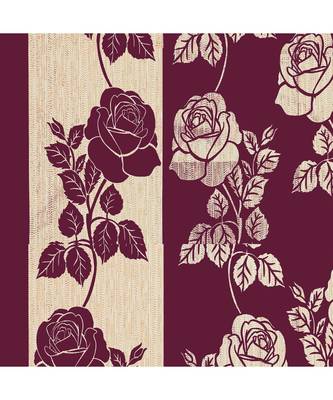 A Purple Printed  Polyester Window Curtain 2