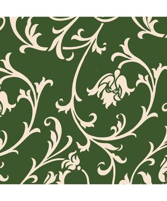 A Green Printed  Polyester Window Curtain 2
