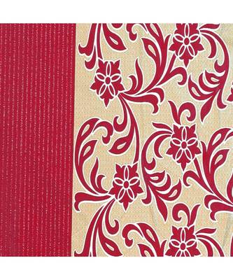 A Red Printed  Polyester Window Curtain 2
