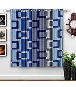 A Royal Blue Printed  Polyester Window Curtain