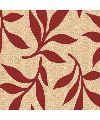 A Red Printed  Polyester Window Curtain 2