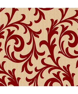 A Blood Red Printed  Polyester Window Curtain 2