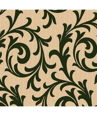 A Green Printed  Polyester Window Curtain 2