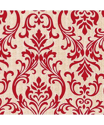 A Red Printed  Polyester Window Curtain 2