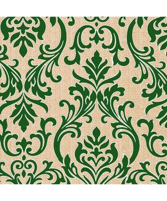 A Green Printed  Polyester Window Curtain 2