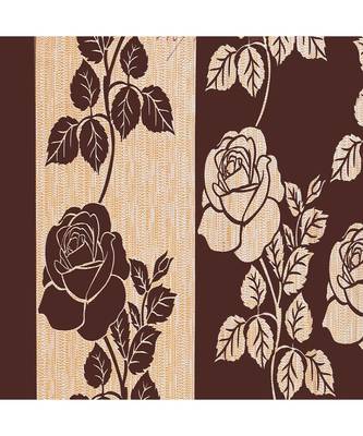 A Brown Printed  Polyester Window Curtain 2