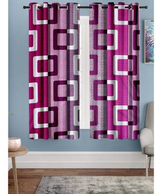 A Orchid Printed  Polyester Window Curtain 1