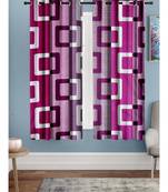 A Orchid Printed  Polyester Window Curtain