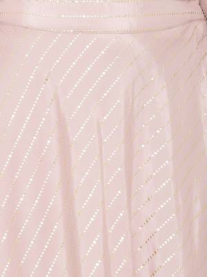 Light Pink Polysilk Self Design Lehenga Choli Dupatta Set 6