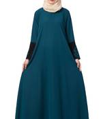 MRC A-Line Women Crepe Solid Abaya With Hijab
