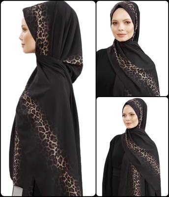 JSDC Women Bubble Georgette Animal Printed Scarf Hijab 2