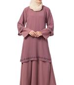 MRC Women A-Line Double Layered Abaya With Hijab