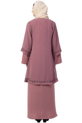 MRC Women A-Line Double Layered Abaya With Hijab 2