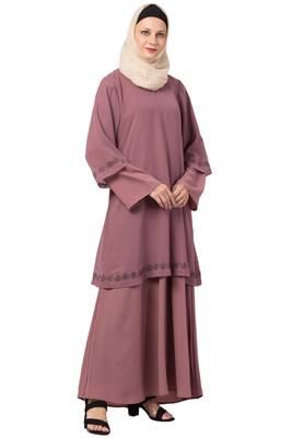 MRC Women A-Line Double Layered Abaya With Hijab 5