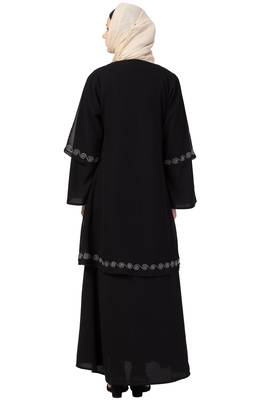 MRC Women A-Line Double Layered Abaya With Hijab 2