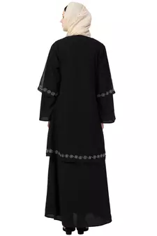 MRC Women A-Line Double Layered Abaya With Hijab