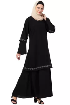 MRC Women A-Line Double Layered Abaya With Hijab