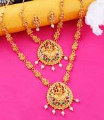 Exclusive Gold Plated Traditional Latest Designer Temple Long Jewellery Set For Women Girl