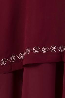 MRC-9086 Front double layered abaya with Hijab 3