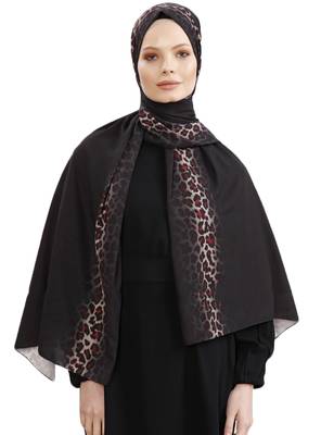 JSDC Women Red Color Animal Printed Scarf Hijab Dupatta 4