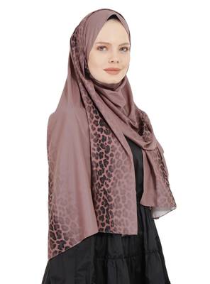 JSDC Salmon Color Islamic Daily Wear Printed Bubble Georgette Women Long Hijab Scarf 4