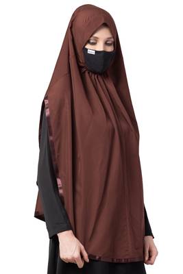 3 Pcs Set : Hijab, Under Hijab Cap & Mask 1