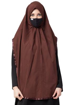 3 Pcs Set : Hijab, Under Hijab Cap & Mask 2