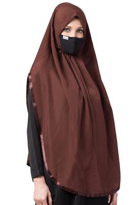 3 Pcs Set : Hijab, Under Hijab Cap & Mask 4