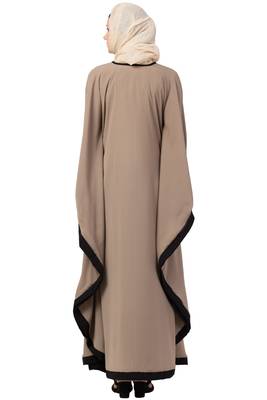 MRC Women Front Open Kaftan Double Pocket Abaya With Hijab 2