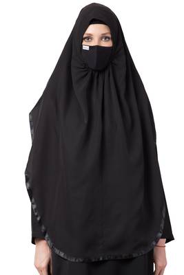 3 Pcs Set : Hijab, Under Hijab Cap & Mask 1