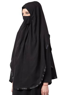 3 Pcs Set : Hijab, Under Hijab Cap & Mask 2