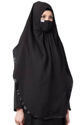 3 Pcs Set : Hijab, Under Hijab Cap & Mask 3