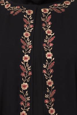 MRC Women Black Double Kaftaan-Shrug style Abaya with Hijab 3