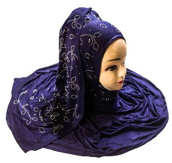 JSDC Women Stone Work Hosiery Scarf Hijab Dupatta For Daily Wear 1