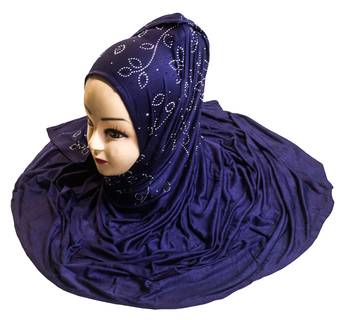 JSDC Women Stone Work Hosiery Scarf Hijab Dupatta For Daily Wear 3