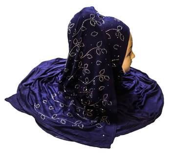 JSDC Women Stone Work Hosiery Scarf Hijab Dupatta For Daily Wear 5