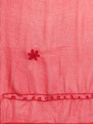 Red embroidered georgette chikankari-kurtis 4