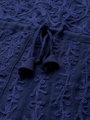 Navy-blue embroidered georgette chikankari-kurtis 3